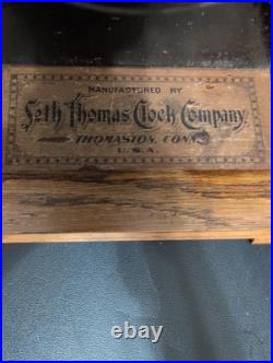 Working Antique Seth Thomas Victorian Around The World Mantle Clock Key Included