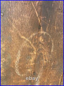 Working Seth Thomas Antique Weight Driven Painted Glass Clock Paymouth CT 19th C