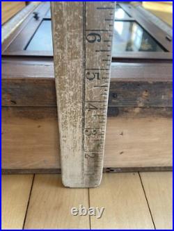 Working Seth Thomas Antique Weight Driven Painted Glass Clock Paymouth CT 19th C