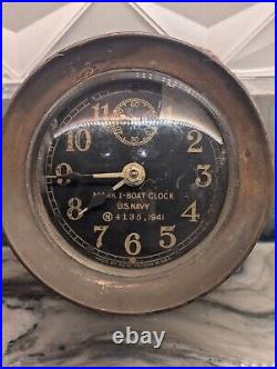 World War II, 1941 US navy Mark I Boat Clock World War II, 1941 US navy Mark I Boat Clock