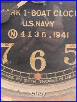 World War II, 1941 US navy Mark I Boat Clock World War II, 1941 US navy Mark I Boat Clock
