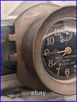 World War II, 1941 US navy Mark I Boat Clock World War II, 1941 US navy Mark I Boat Clock