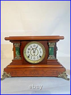 (c172) Seth Thomas Adamantine Mantel Clock Great Condition