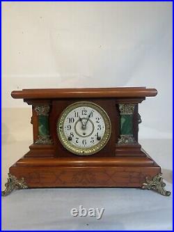 (c172) Seth Thomas Adamantine Mantel Clock Great Condition