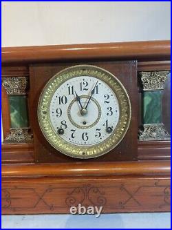 (c172) Seth Thomas Adamantine Mantel Clock Great Condition